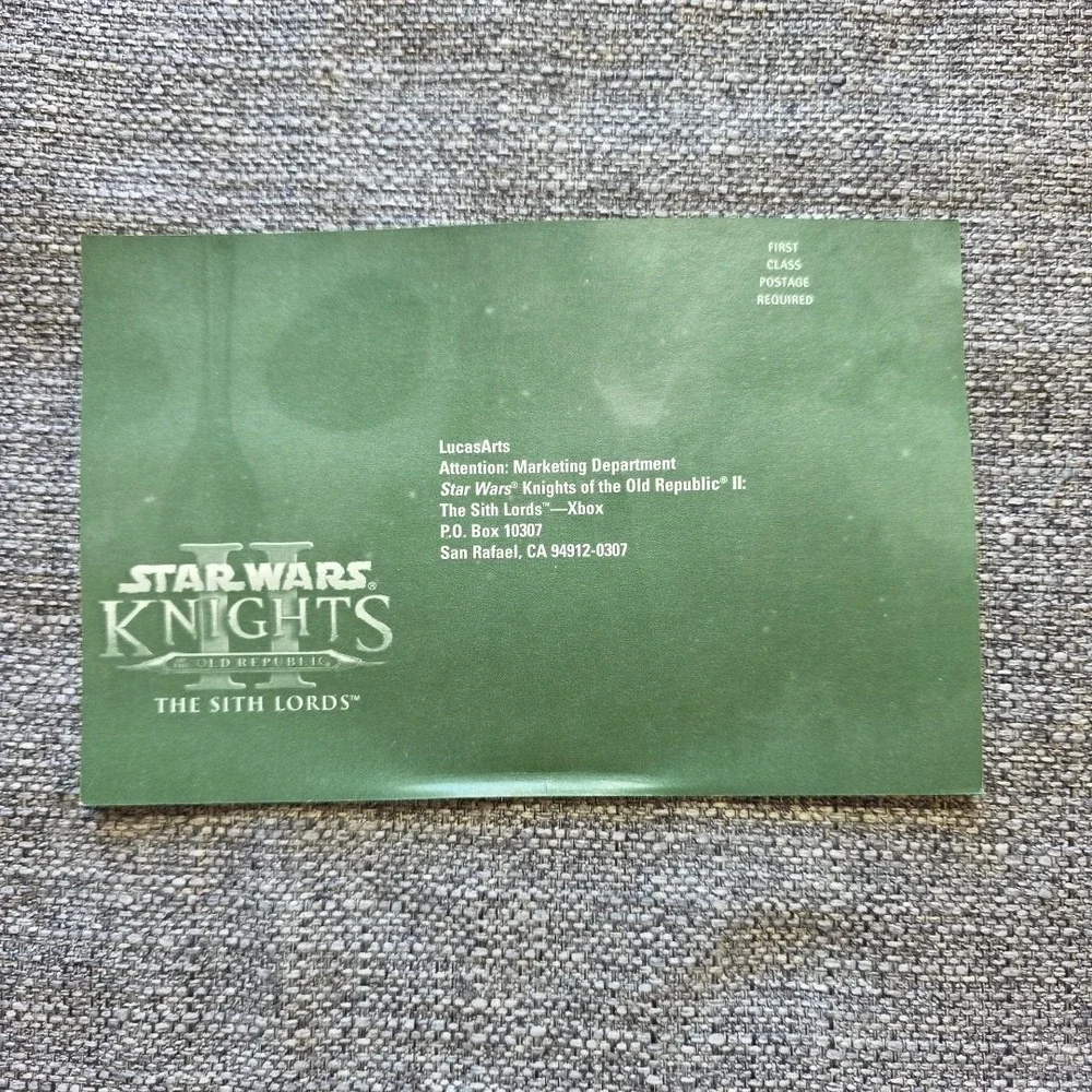 Star Wars Knights of the Old Republic II 2 Sith Lords Xbox Tested And Working